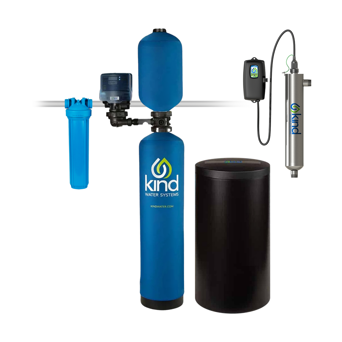 City Water Salt-Based Water Softener and Filter Combo with UV