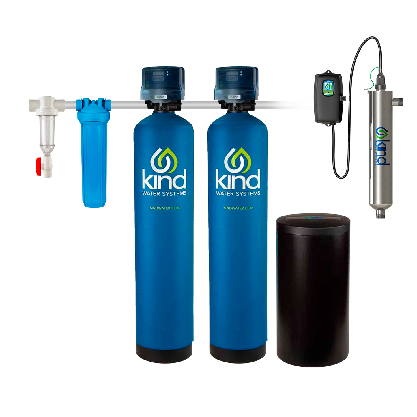 Salt-Based Water Softener with Iron Filter & UV