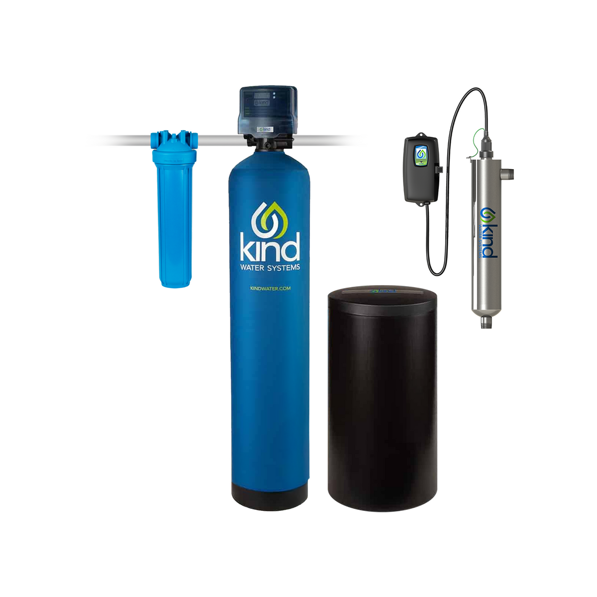 Whole House Salt-Based Water Softener with UV
