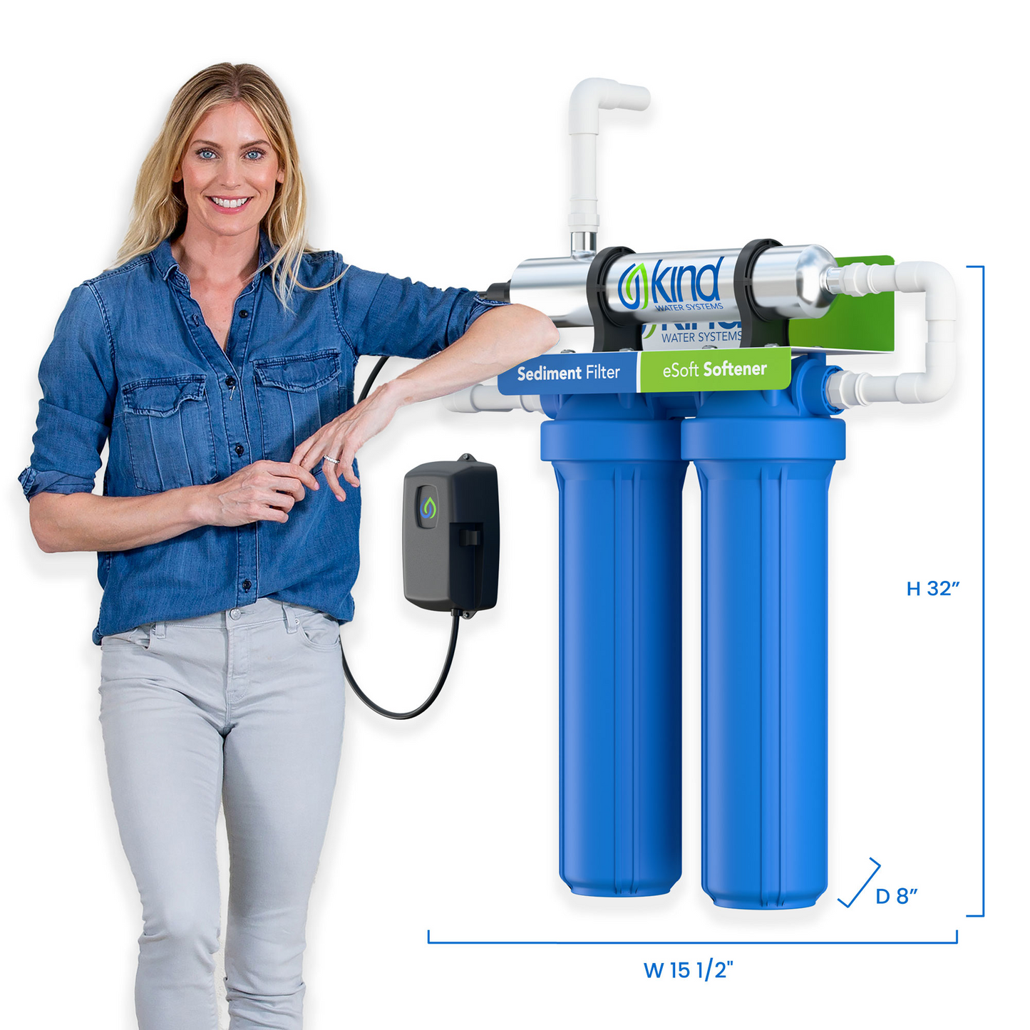 Whole House Salt-Free Water Softener with UV