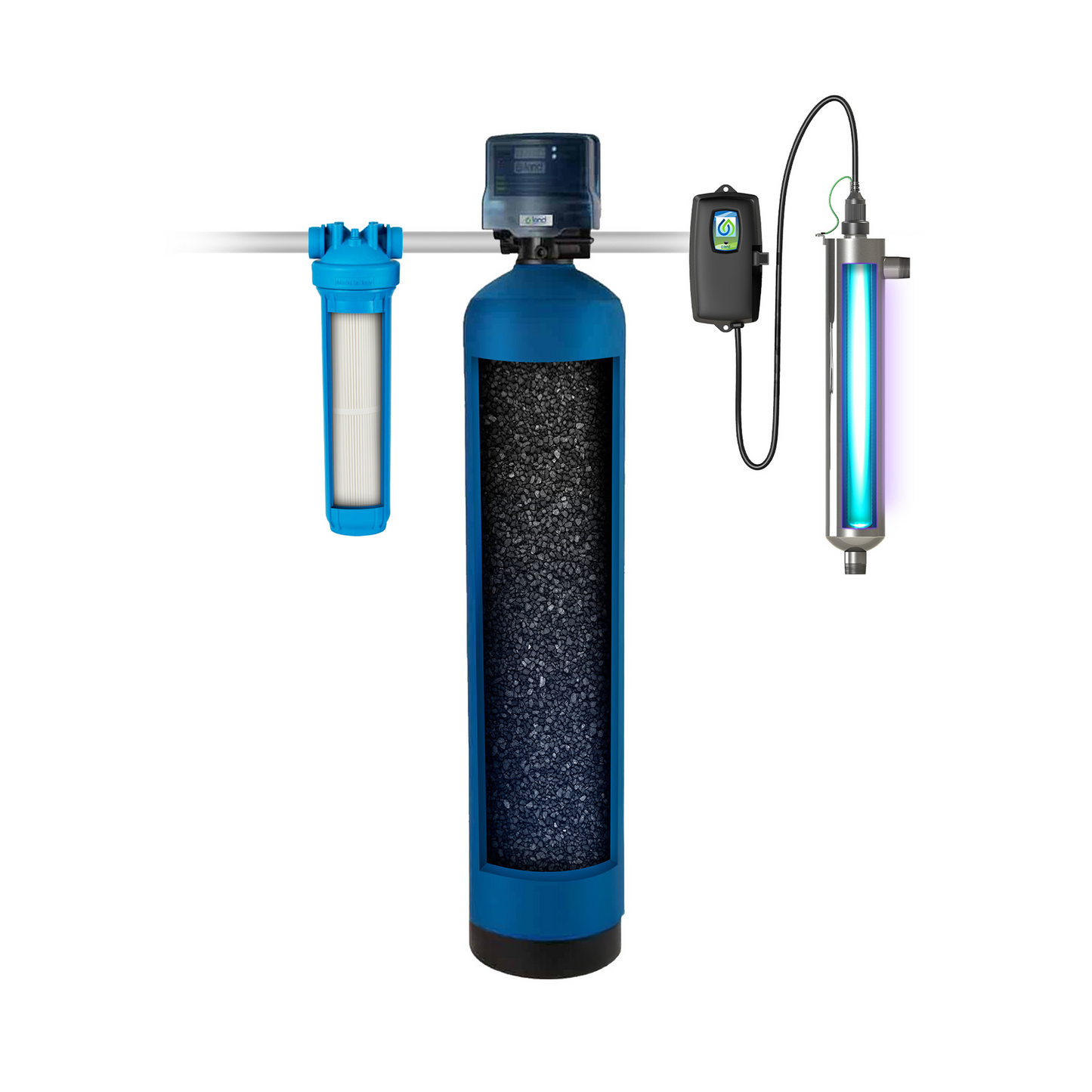 Backwashing Carbon Filter with UV