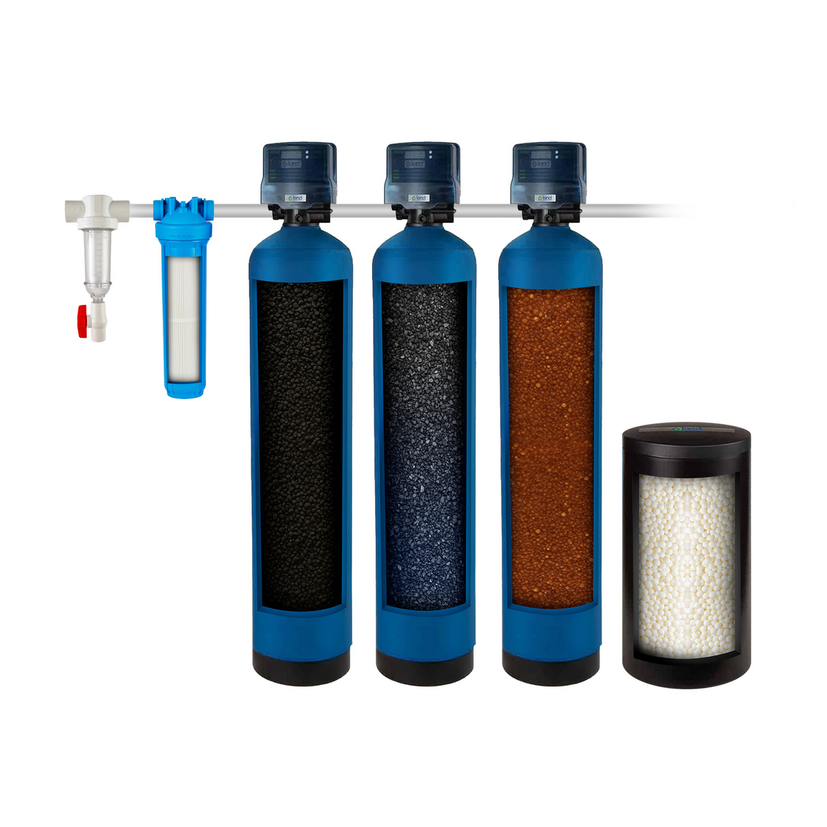 Whole House Iron & Carbon Filter with Salt-Based Water Softener