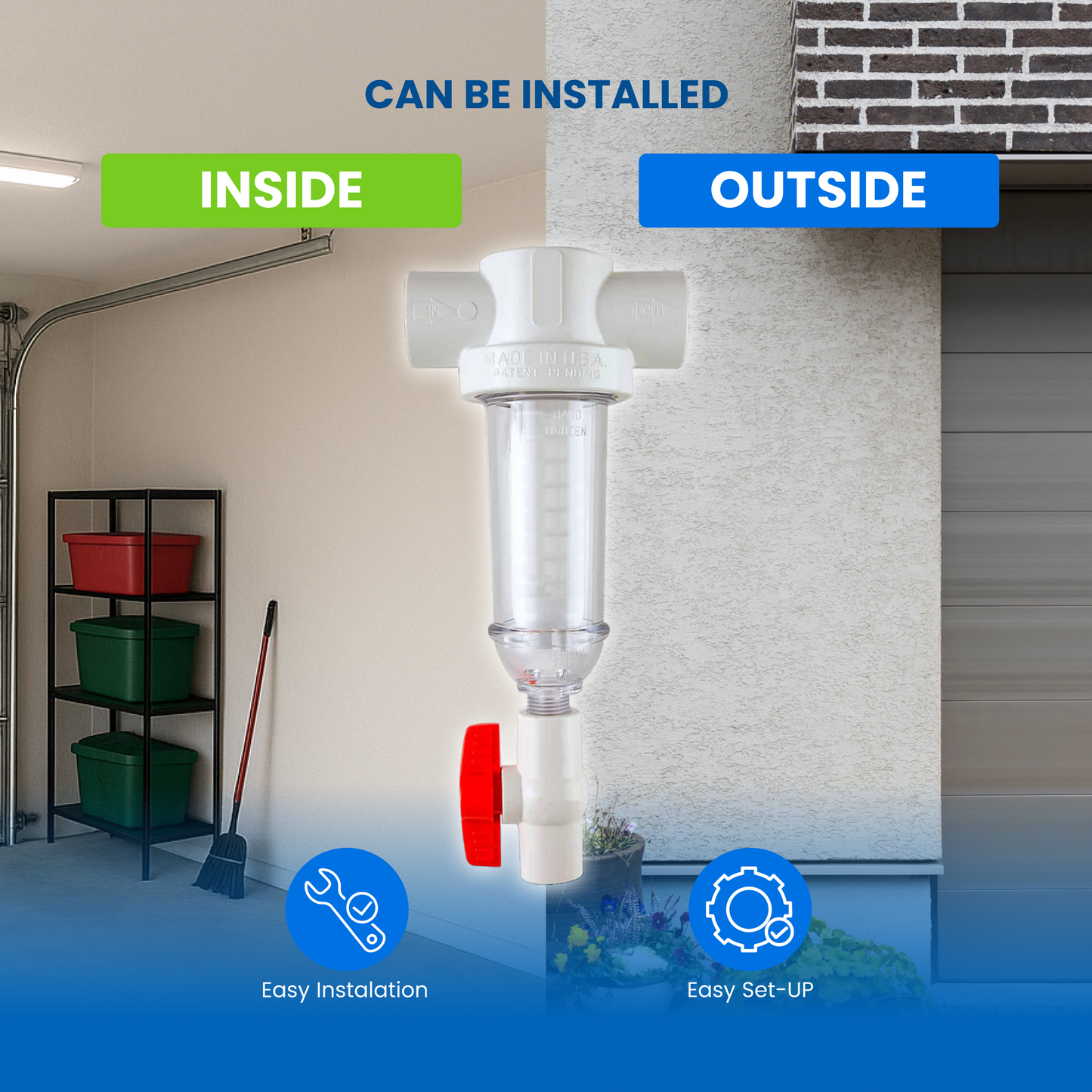 100-Micron Sand Filter with Sun Cover