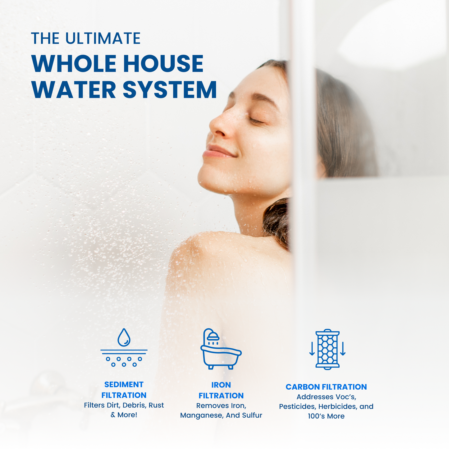 Whole House Iron Filter with Backwashing Carbon Filter