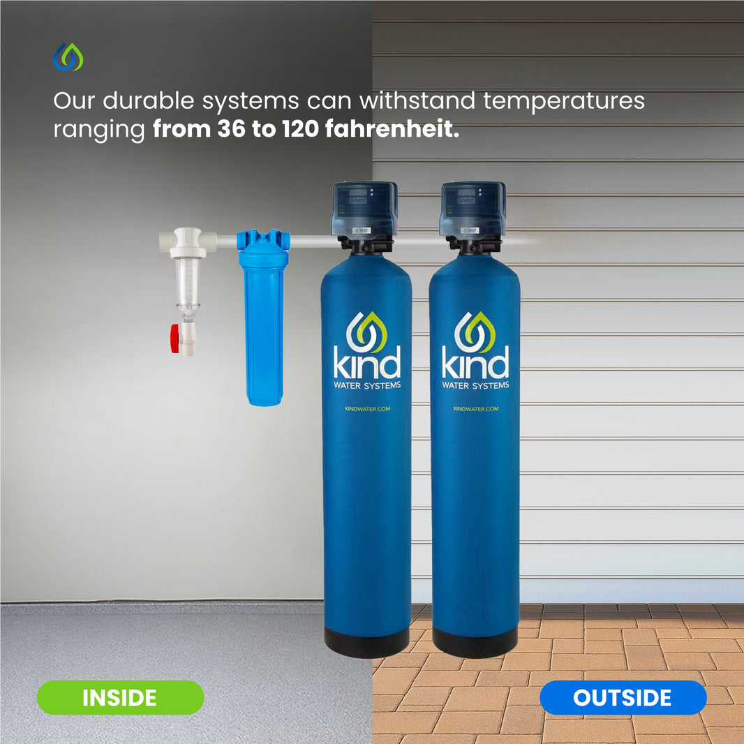 Whole House Iron Filter with Backwashing Carbon Filter | Kind Water Systems