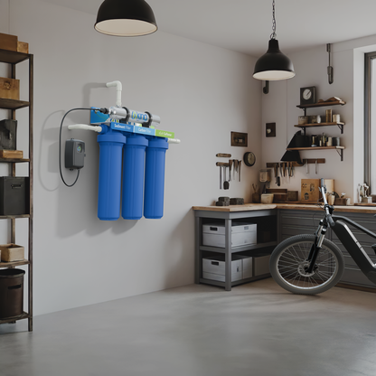 Whole House Salt-Free Water Softener and Filter Combo with UV