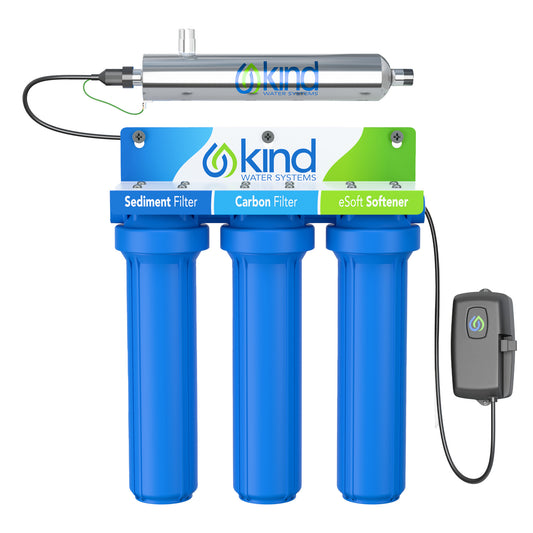 Whole House Salt-Free Water Softener and Filter Combo with UV