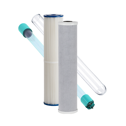 Sediment Filter, Carbon Filter, and UV Replacement Lamp/Sleeve