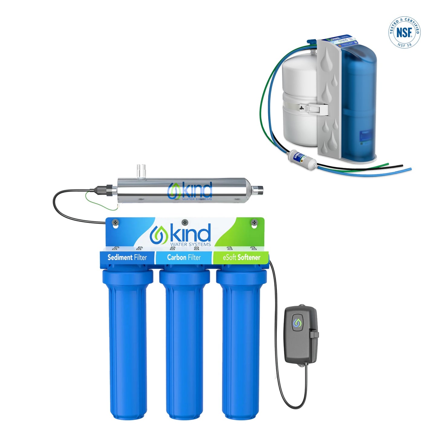 Whole House System with UV + Reverse Osmosis Drinking Water System Bundle