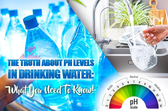 water bottles with a ph level scale